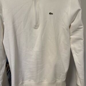 Lacoste Men's Zip Up Sweater in White